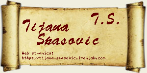 Tijana Spasović vizit kartica